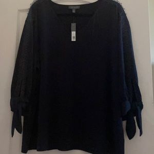 Limited long sleeve v neck  blouse .